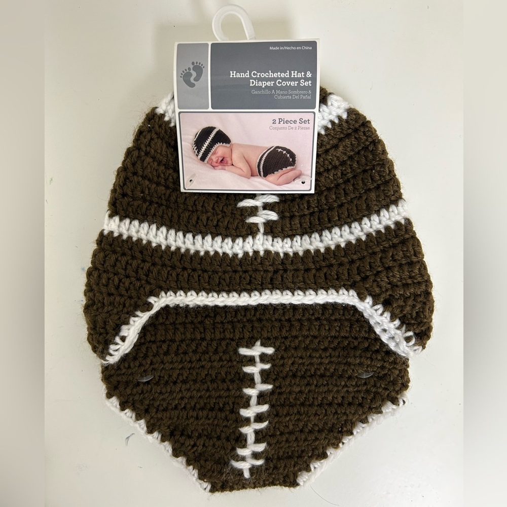 New born football photo shoot outfit